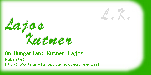 lajos kutner business card